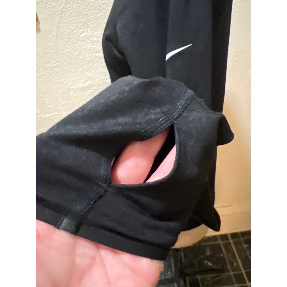 Women's Nike Pro Dri Fit Long Sleeve Zipper Neck Pullover Activewear Top Size L - Picture 6 of 10
